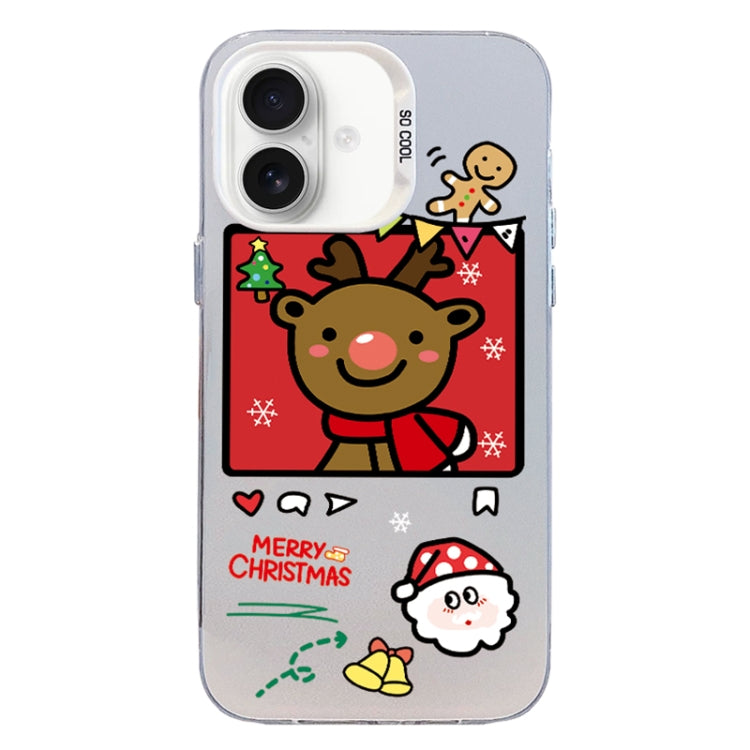 Christmas Series PC Full Coverage Pattern Phone Case, For iPhone 16 Plus