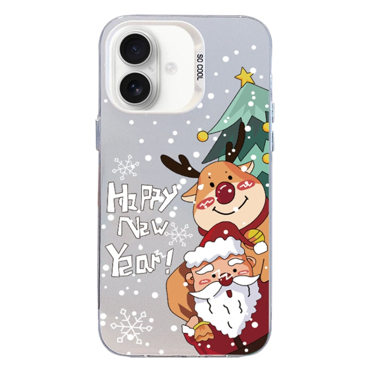 Christmas Series PC Full Coverage Pattern Phone Case, For iPhone 16 Plus