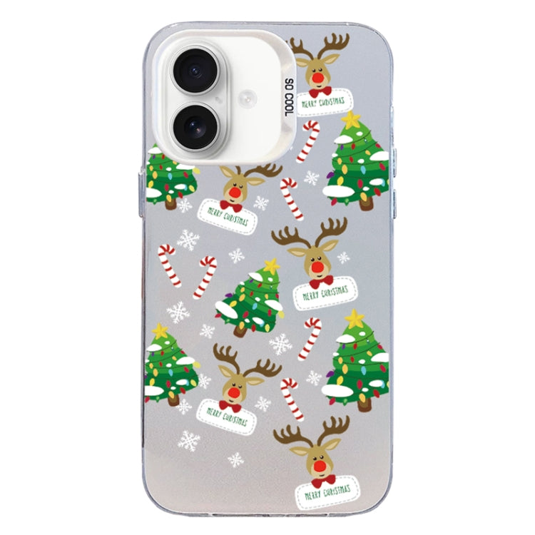 Christmas Series PC Full Coverage Pattern Phone Case, For iPhone 16 Plus