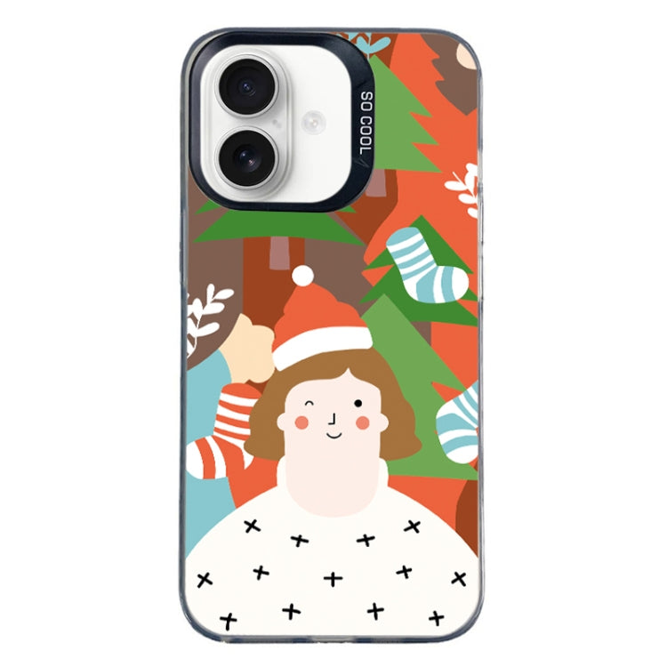 Christmas Series PC Full Coverage Pattern Phone Case, For iPhone 16