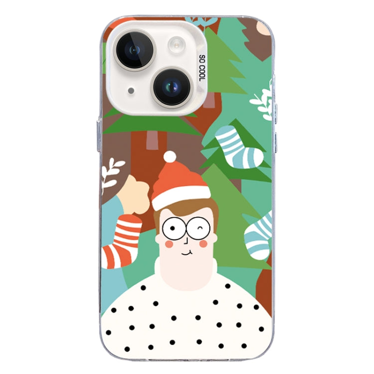 Christmas Series PC Full Coverage Pattern Phone Case, For iPhone 15 Plus