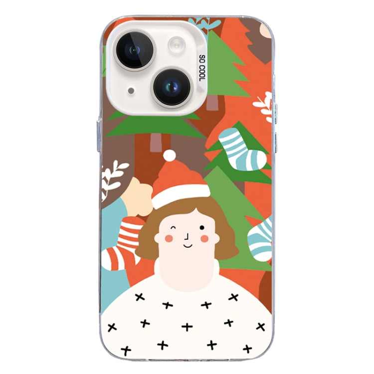 Christmas Series PC Full Coverage Pattern Phone Case, For iPhone 15 Plus