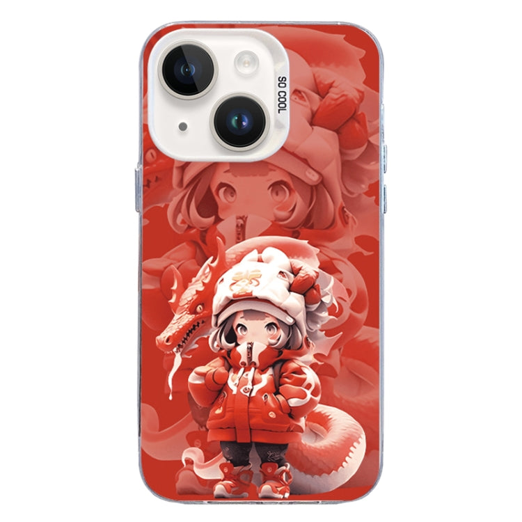 Christmas Series PC Full Coverage Pattern Phone Case, For iPhone 15 Plus