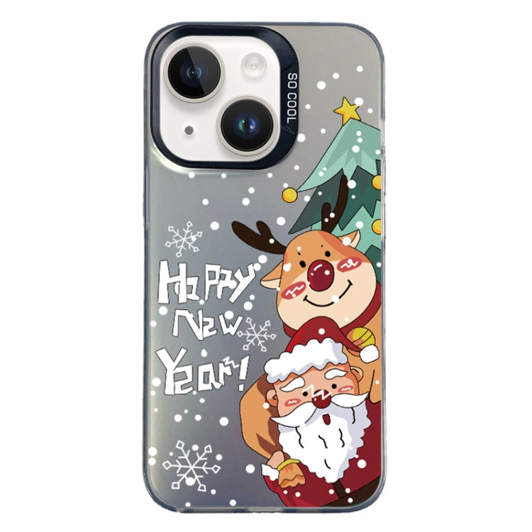 Christmas Series PC Full Coverage Pattern Phone Case, For iPhone 15 Plus