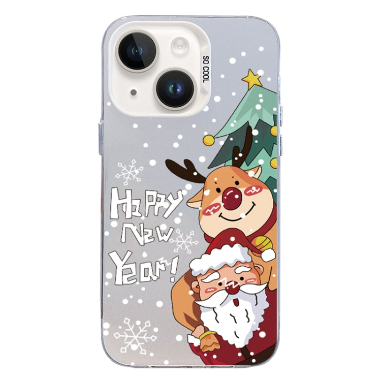 Christmas Series PC Full Coverage Pattern Phone Case, For iPhone 15 Plus