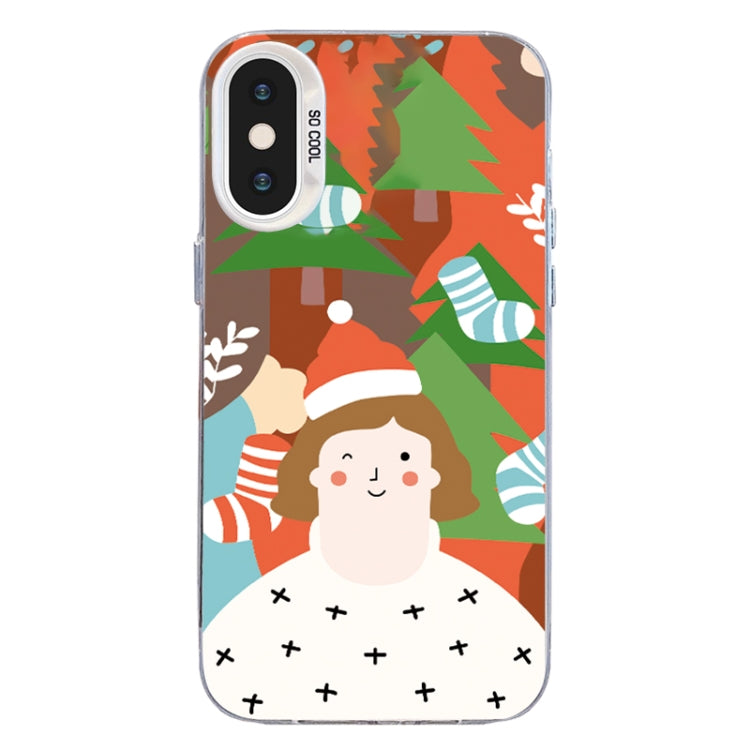 Christmas Series PC Full Coverage Pattern Phone Case, For iPhone XS Max