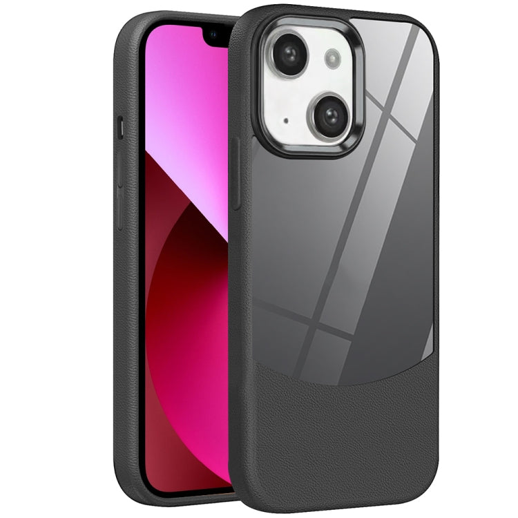 Litchi Texture TPU Hybrid Acrylic Phone Case, For iPhone 14 Plus, For iPhone 14, For iPhone 14 Pro, For iPhone 14 Pro Max, For iPhone 13 Pro Max, For iPhone 13 Pro, For iPhone 13, For iPhone 12