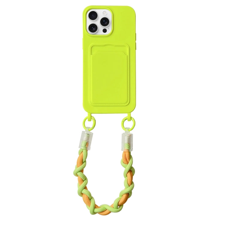 Dopamine Card Slot Phone Case with Lanyard, For iPhone 16 Pro Max, For iPhone 16 Pro, For iPhone 16 Plus, For iPhone 16, For iPhone 15 Pro Max