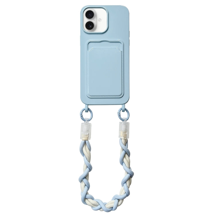 Dopamine Card Slot Phone Case with Lanyard, For iPhone 16 Pro Max, For iPhone 16 Pro, For iPhone 16 Plus, For iPhone 16, For iPhone 15 Pro Max