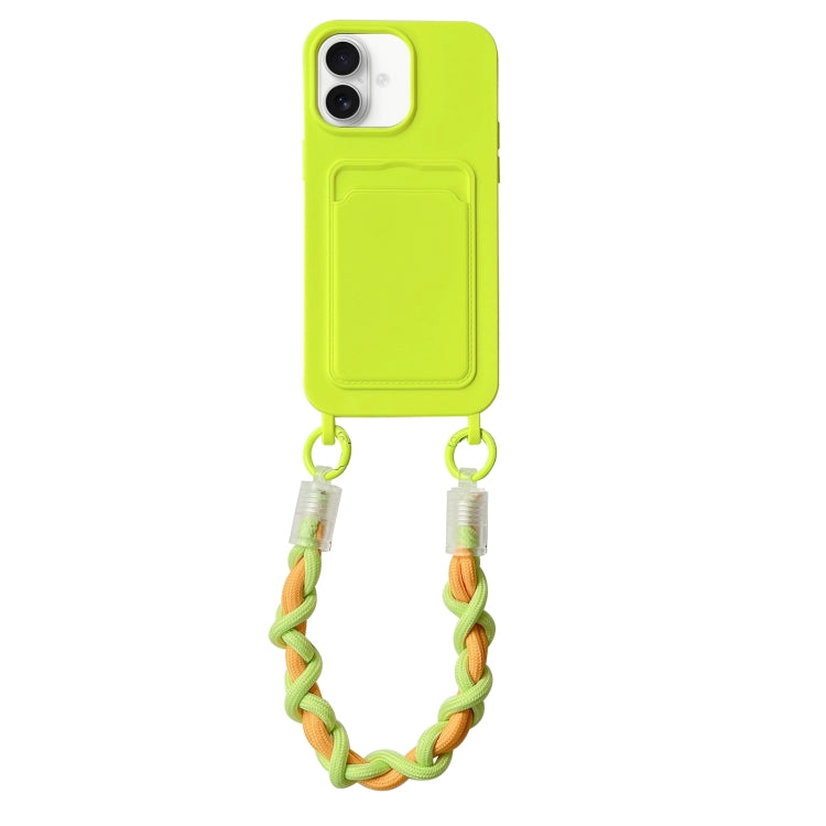 Dopamine Card Slot Phone Case with Lanyard, For iPhone 16 Pro Max, For iPhone 16 Pro, For iPhone 16 Plus, For iPhone 16, For iPhone 15 Pro Max