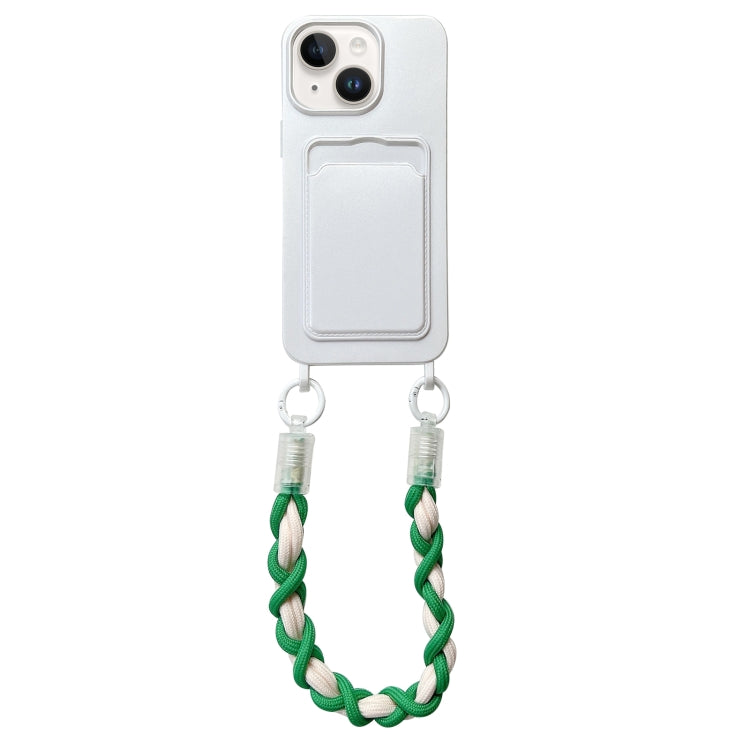 Dopamine Card Slot Phone Case with Lanyard, For iPhone 15 Pro, For iPhone 15 Plus, For iPhone 15, For iPhone 14 Plus, For iPhone 14