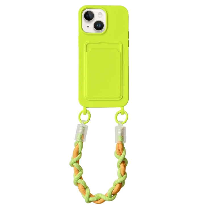 Dopamine Card Slot Phone Case with Lanyard, For iPhone 15 Pro, For iPhone 15 Plus, For iPhone 15, For iPhone 14 Plus, For iPhone 14