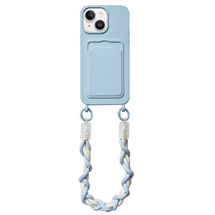 Dopamine Card Slot Phone Case with Lanyard, For iPhone 15 Pro, For iPhone 15 Plus, For iPhone 15, For iPhone 14 Plus, For iPhone 14