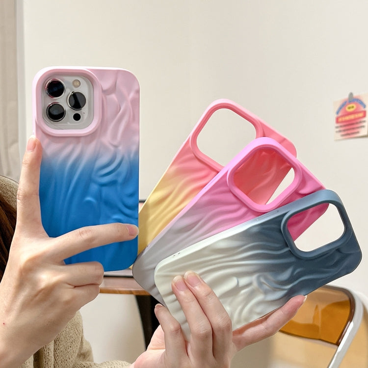 Wrinkle Gradient Skin-feel Frosted TPU Phone Case, For iPhone 16 Pro Max, For iPhone 16 Pro, For iPhone 16 Plus, For iPhone 16, For iPhone 15 Pro Max, For iPhone 15 Pro, For iPhone 15 Plus, For iPhone 15