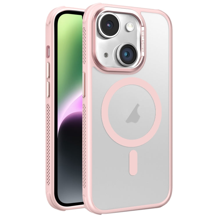 Hardware Side Cooling Skin Feel Frosted Metal Lens Frame MagSafe Phone Case, For iPhone 14 Plus, For iPhone 14, For iPhone 14 Pro, For iPhone 14 Pro Max