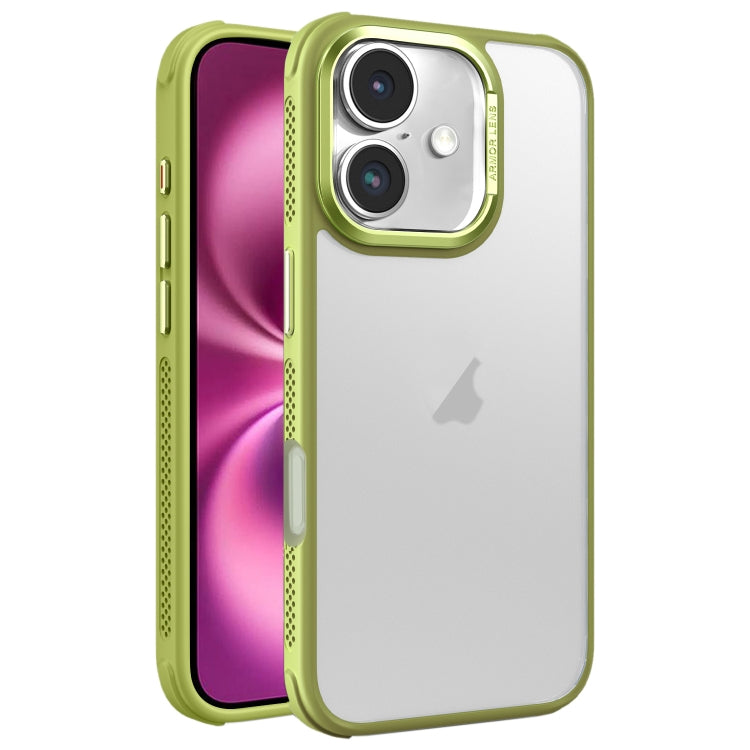 Hardware Side Cooling Skin Feel Frosted Metal Lens Frame Phone Case, For iPhone 16 Pro Max, For iPhone 16 Pro, For iPhone 16 Plus, For iPhone 16