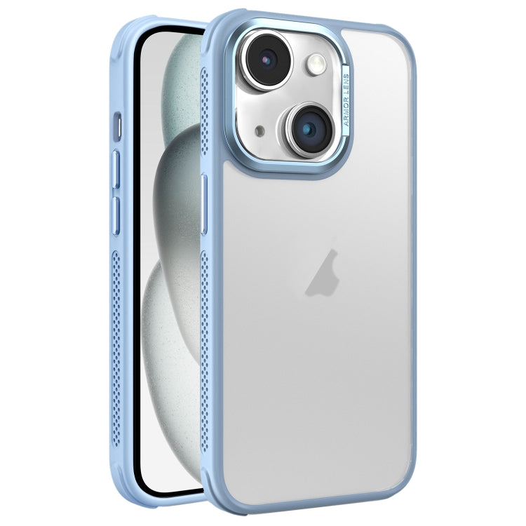 Hardware Side Cooling Skin Feel Frosted Metal Lens Frame Phone Case, For iPhone 15 Pro Max, For iPhone 15 Pro, For iPhone 15 Plus, For iPhone 15