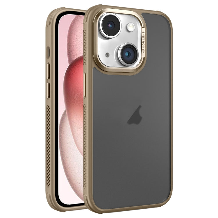 Hardware Side Cooling Skin Feel Frosted Metal Lens Frame Phone Case, For iPhone 15 Pro Max, For iPhone 15 Pro, For iPhone 15 Plus, For iPhone 15