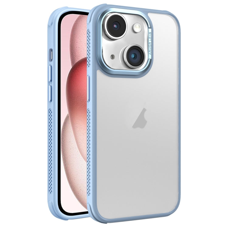 Hardware Side Cooling Skin Feel Frosted Metal Lens Frame Phone Case, For iPhone 15 Pro Max, For iPhone 15 Pro, For iPhone 15 Plus, For iPhone 15