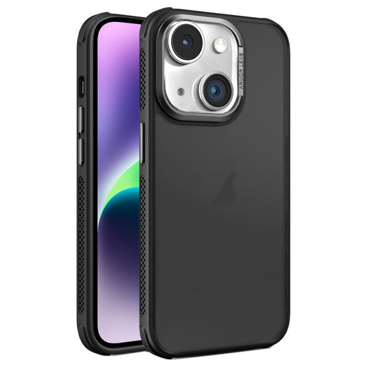 Hardware Side Cooling Skin Feel Frosted Metal Lens Frame Phone Case, For iPhone 14 Plus, For iPhone 14, For iPhone 14 Pro, For iPhone 14 Pro Max