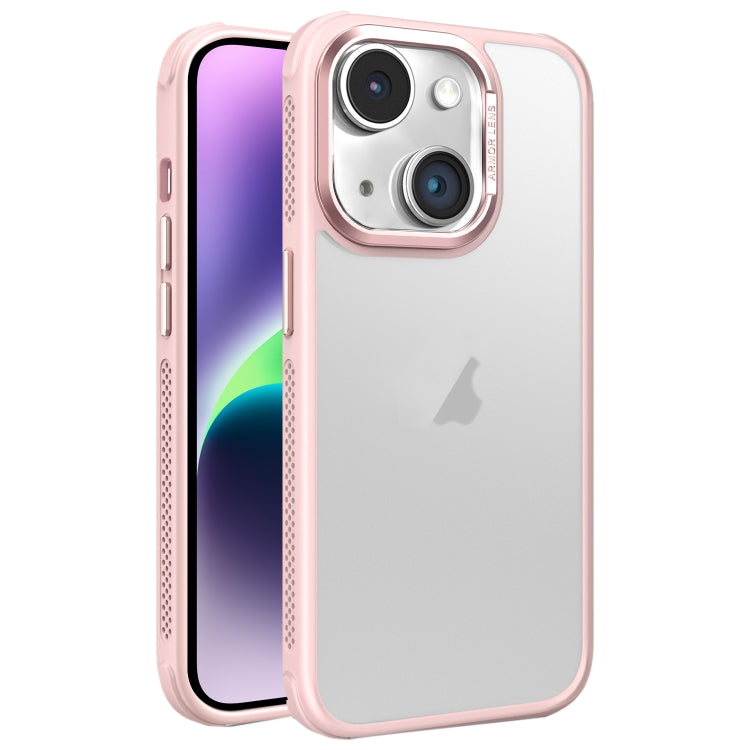 Hardware Side Cooling Skin Feel Frosted Metal Lens Frame Phone Case, For iPhone 14 Plus, For iPhone 14, For iPhone 14 Pro, For iPhone 14 Pro Max