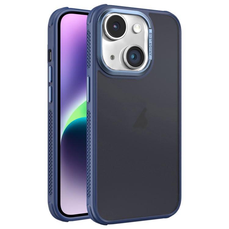 Hardware Side Cooling Skin Feel Frosted Metal Lens Frame Phone Case, For iPhone 14 Plus, For iPhone 14, For iPhone 14 Pro, For iPhone 14 Pro Max