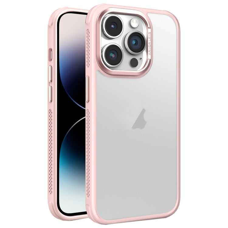 Hardware Side Cooling Skin Feel Frosted Metal Lens Frame Phone Case, For iPhone 14 Plus, For iPhone 14, For iPhone 14 Pro, For iPhone 14 Pro Max