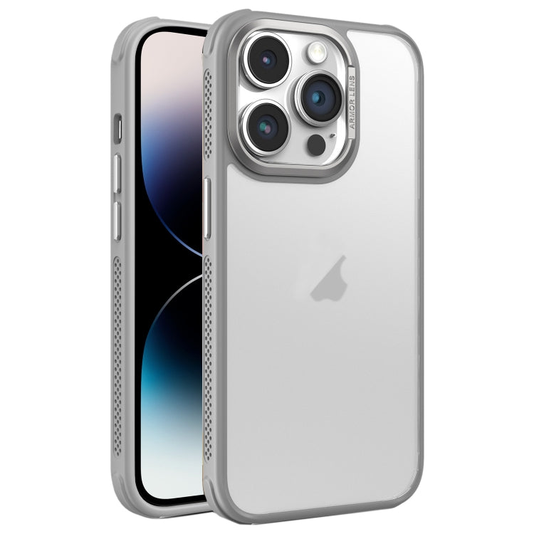 Hardware Side Cooling Skin Feel Frosted Metal Lens Frame Phone Case, For iPhone 14 Plus, For iPhone 14, For iPhone 14 Pro, For iPhone 14 Pro Max