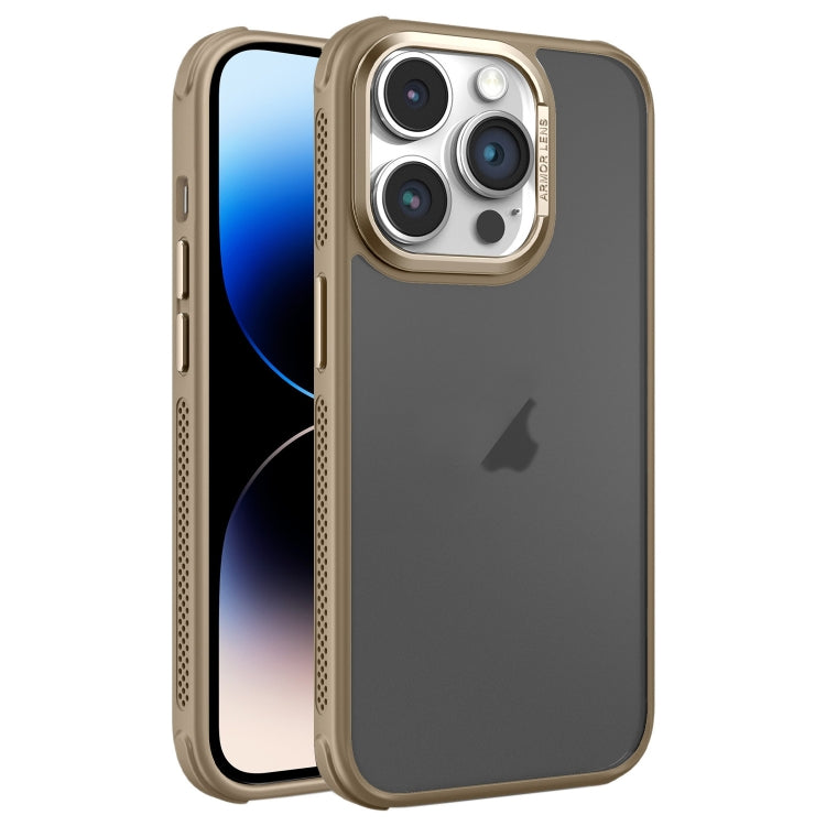 Hardware Side Cooling Skin Feel Frosted Metal Lens Frame Phone Case, For iPhone 14 Plus, For iPhone 14, For iPhone 14 Pro, For iPhone 14 Pro Max