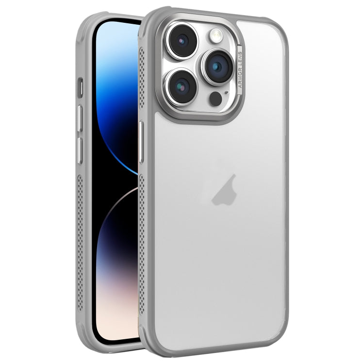 Hardware Side Cooling Skin Feel Frosted Metal Lens Frame Phone Case, For iPhone 14 Plus, For iPhone 14, For iPhone 14 Pro, For iPhone 14 Pro Max