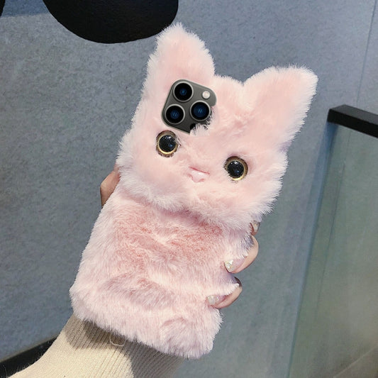 3D Cute Cat Plush Full Coverage Phone Case, For iPhone 14 Pro, For iPhone 14 Pro Max, For iPhone 13 Pro Max, For iPhone 13 Pro, For iPhone 13, For iPhone 13 mini, For iPhone 12, For iPhone 12 Pro Max, For iPhone 12 Pro, For iPhone 12 mini