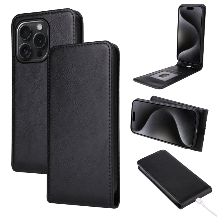 Magnetic Vertical Flip Leather Phone Case, For iPhone 16e, For iPhone 16 Pro Max, For iPhone 16 Pro, For iPhone 16 Plus, For iPhone 16, For iPhone 15 Pro, For iPhone 15 Plus, For iPhone 15