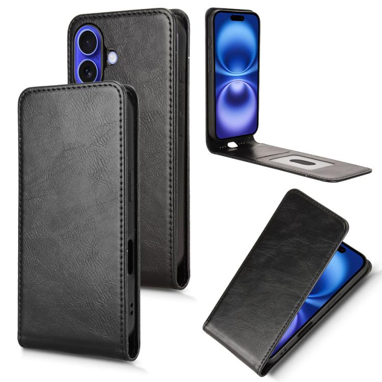 Magnetic Vertical Flip Leather Phone Case, For iPhone 16e, For iPhone 16 Pro Max, For iPhone 16 Pro, For iPhone 16 Plus, For iPhone 16, For iPhone 15 Pro, For iPhone 15 Plus, For iPhone 15