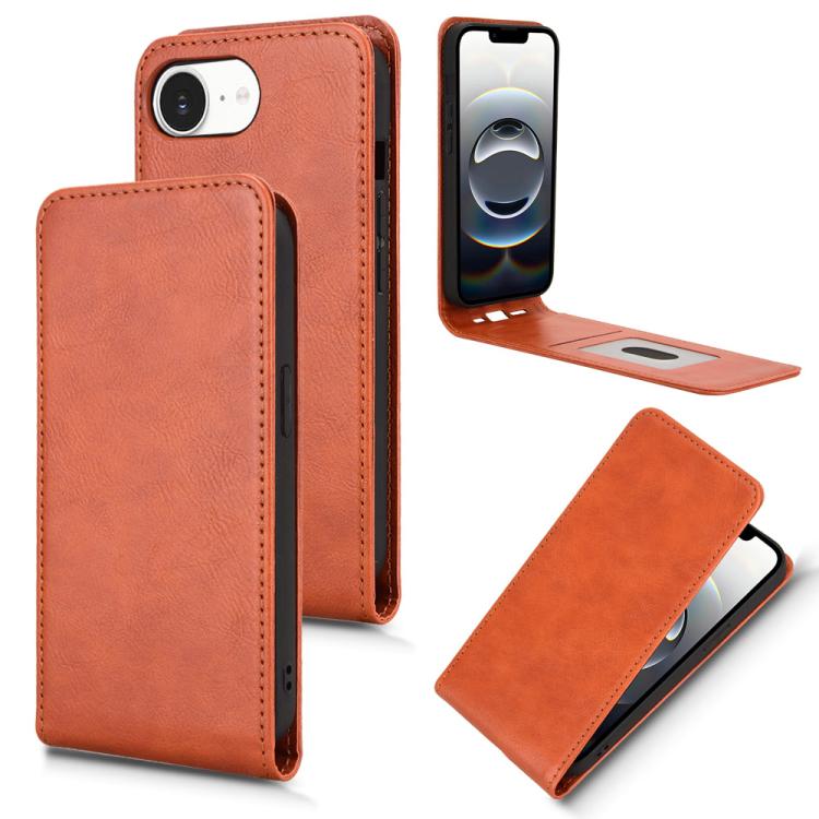 Magnetic Vertical Flip Leather Phone Case, For iPhone 16e, For iPhone 16 Pro Max, For iPhone 16 Pro, For iPhone 16 Plus, For iPhone 16, For iPhone 15 Pro, For iPhone 15 Plus, For iPhone 15