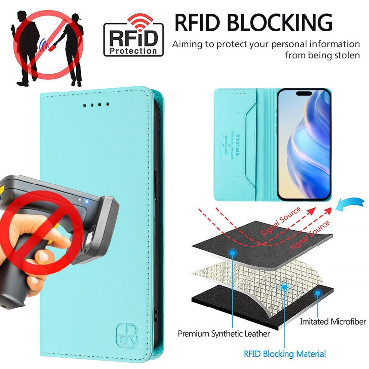 RC01 Dual-Folded Magnetic Suction RFID Leather Phone Case, For iPhone 16 Plus, For iPhone 16, For iPhone 15 Pro Max, For iPhone 15 Pro