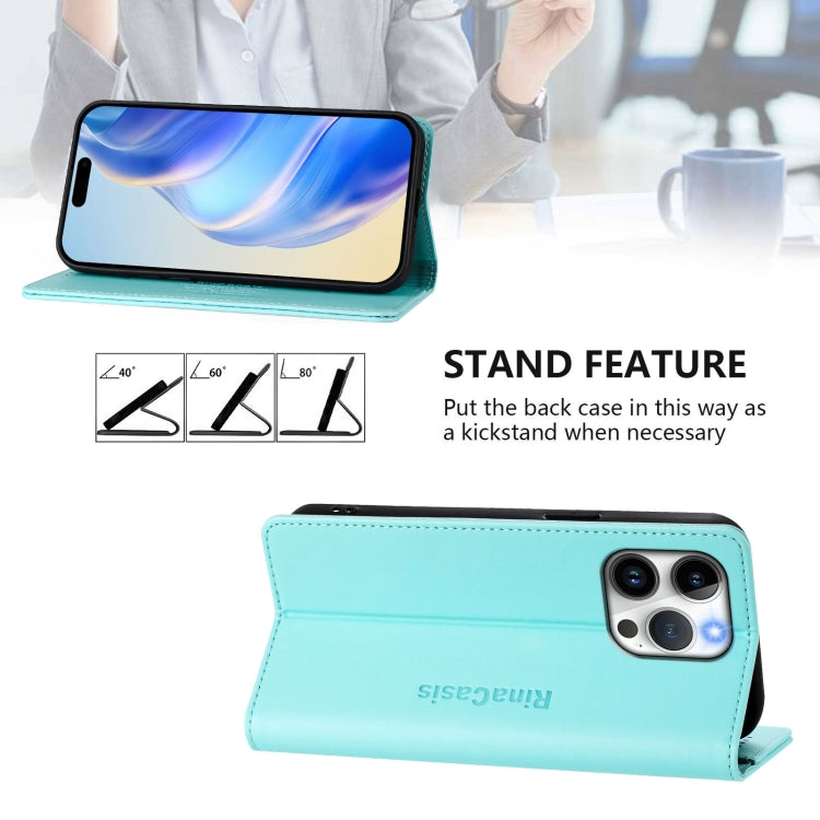 RC01 Dual-Folded Magnetic Suction RFID Leather Phone Case, For iPhone 14 Pro, For iPhone 14 Pro Max, For iPhone 7 / 8 / SE 2022, For iPhone 13 Pro Max