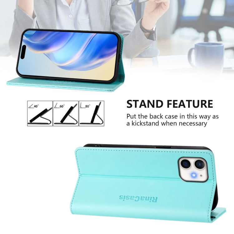 RC01 Dual-Folded Magnetic Suction RFID Leather Phone Case, For iPhone 12 mini, For iPhone 11 Pro Max, For iPhone 11, For iPhone 11 Pro