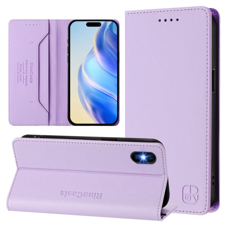 RC01 Dual-Folded Magnetic Suction RFID Leather Phone Case, For iPhone X / XS, For iPhone XR, For iPhone XS Max, For iPhone 7 Plus / 8 Plus