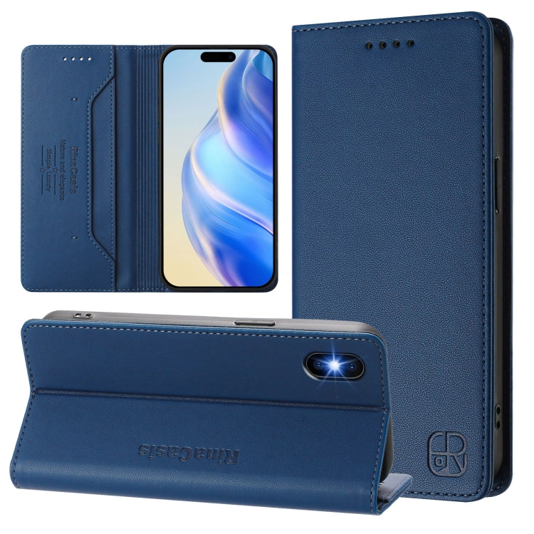 RC01 Dual-Folded Magnetic Suction RFID Leather Phone Case, For iPhone X / XS, For iPhone XR, For iPhone XS Max, For iPhone 7 Plus / 8 Plus