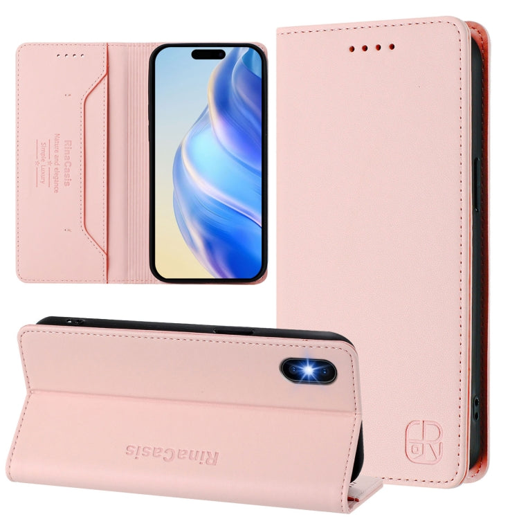 RC01 Dual-Folded Magnetic Suction RFID Leather Phone Case, For iPhone X / XS, For iPhone XR, For iPhone XS Max, For iPhone 7 Plus / 8 Plus