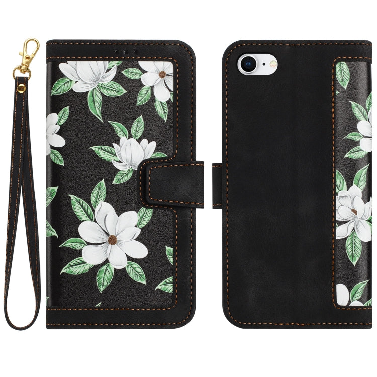 Floral Pattern Leather Phone Case with Lanyard, For iPhone 16 Pro Max, For iPhone 16 Pro, For iPhone 16 Plus, For iPhone 16, iPhone 16e