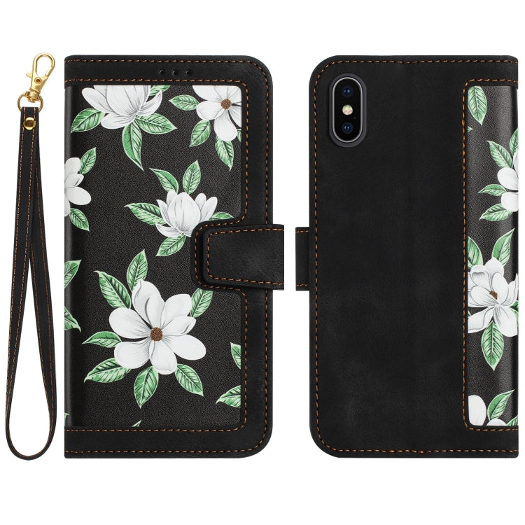 Floral Pattern Leather Phone Case with Lanyard, For iPhone 12 mini, For iPhone 11 Pro Max, For iPhone 11, For iPhone 11 Pro, For iPhone XS / X