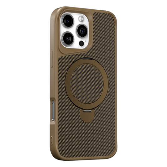 Carbon Fiber Texture 360 MagSafe Holder Phone Case, For iPhone 16 Pro Max, For iPhone 16 Pro, For iPhone 16 Plus, For iPhone 16, For iPhone 15 Pro Max, For iPhone 15 Pro, For iPhone 15 Plus / 14 Plus, For iPhone 15