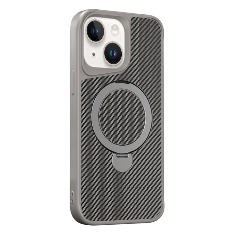 Carbon Fiber Texture 360 MagSafe Holder Phone Case, For iPhone 16 Pro Max, For iPhone 16 Pro, For iPhone 16 Plus, For iPhone 16, For iPhone 15 Pro Max, For iPhone 15 Pro, For iPhone 15 Plus / 14 Plus, For iPhone 15