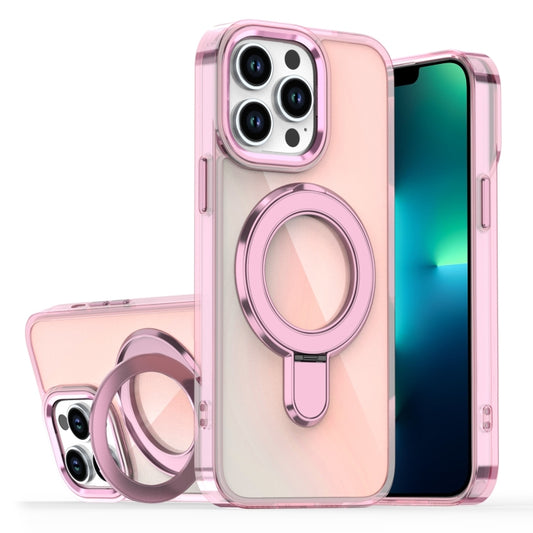 Plating Gradient Discolor MagSafe Holder Phone Case, For iPhone 13 Pro, For iPhone 12 / 12 Pro, For iPhone 12 Pro Max, For iPhone 11 Pro Max, For iPhone 11