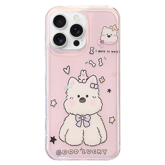 Double-sided IMD Puppy Print TPU Phone Case, For iPhone 16 Pro Max, For iPhone 16 Pro, For iPhone 16, For iPhone 15 Pro Max, For iPhone 15 Pro, For iPhone 15, For iPhone 14, For iPhone 14 Pro, For iPhone 14 Pro Max, For iPhone 13 Pro Max