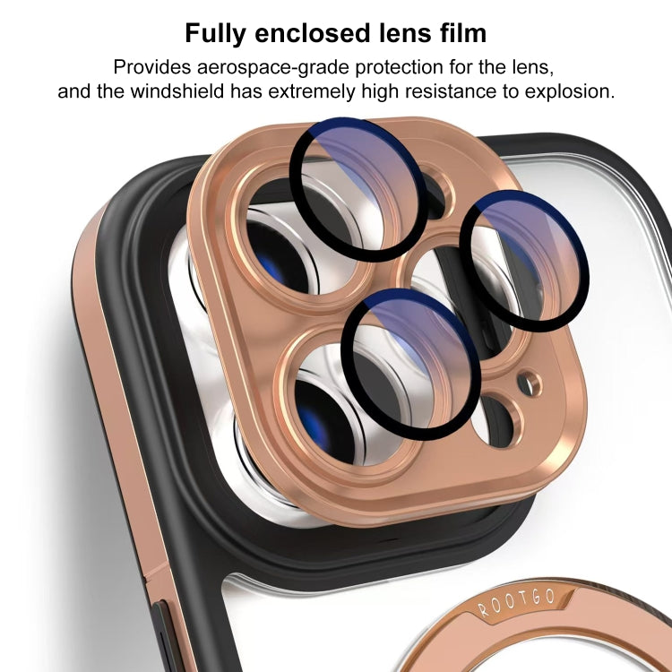 Full Coverage Lens Film MagSafe Holder Transparent Phone Case, For iPhone 16 Pro Max, For iPhone 16 Pro, For iPhone 16 Plus, For iPhone 16, For iPhone 15 Pro Max, For iPhone 15 Pro