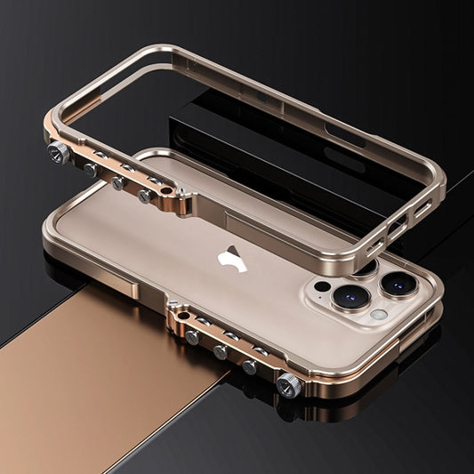 Mechanical Armor Creative Metal Frame Aluminum Alloy Phone Case, For iPhone 16 Pro Max, For iPhone 16 Pro, For iPhone 16, For iPhone 15 Pro Max, For iPhone 15 Pro, For iPhone 15