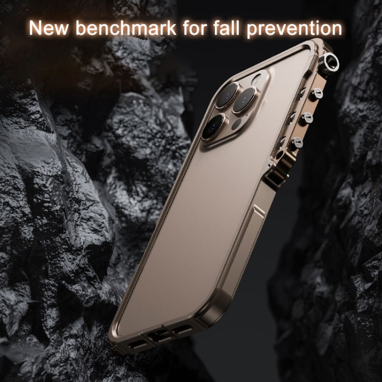 Mechanical Armor Creative Metal Frame Aluminum Alloy Phone Case, For iPhone 16 Pro Max, For iPhone 16 Pro, For iPhone 16, For iPhone 15 Pro Max, For iPhone 15 Pro, For iPhone 15