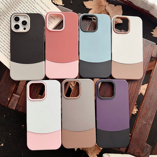 Color Contrast 2 in 1 Skin Feel PC Hybrid TPU Phone Case, For iPhone 16 Pro Max, For iPhone 16 Pro, For iPhone 16 Plus, For iPhone 16